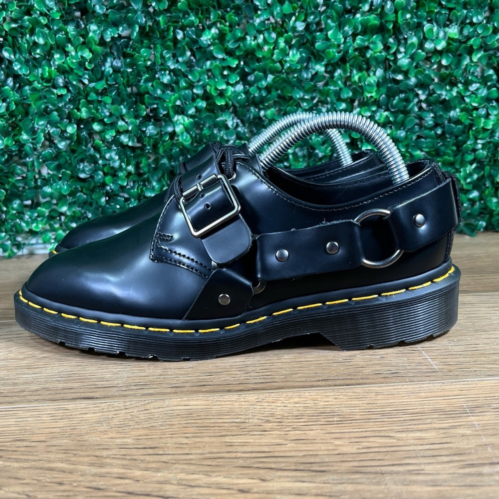 NEW Dr. Martens Henree Oxfords Mens Size 7M / 8W Leather Black Harness Buckle